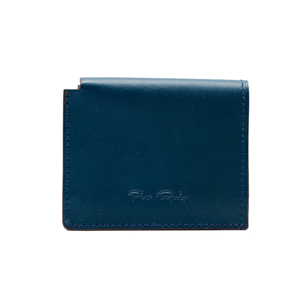 Slim Emma Leather Wallet- Blue Color